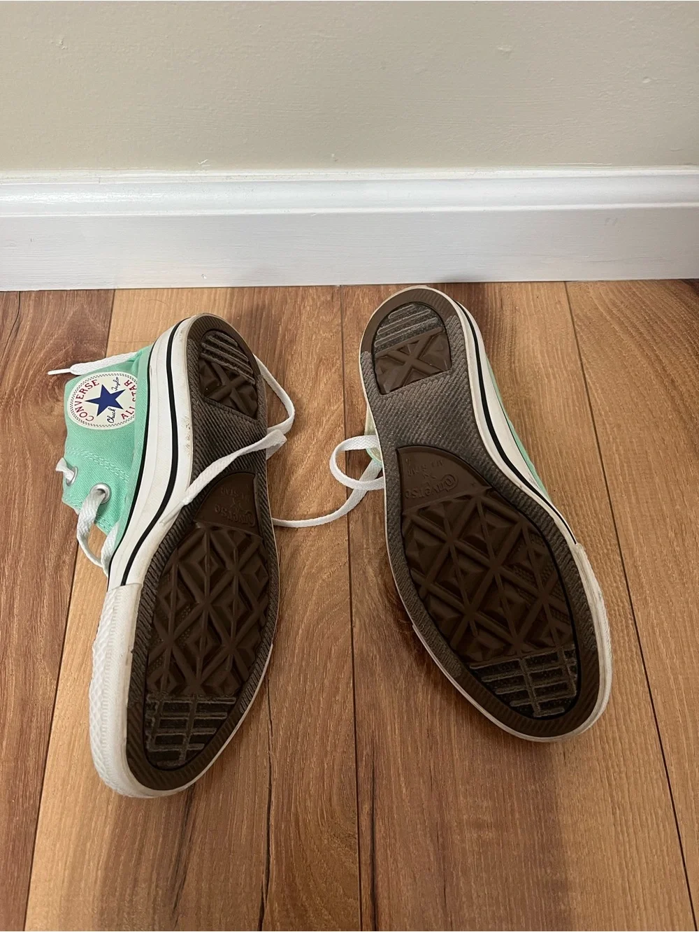 Converse Women’s Mint Green High Top Sneakers